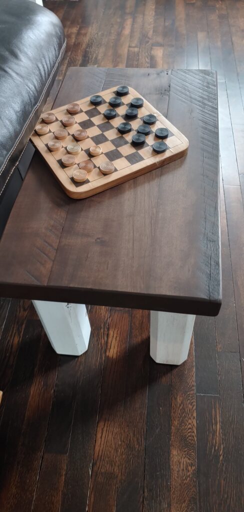 Reclaimed hickory end table